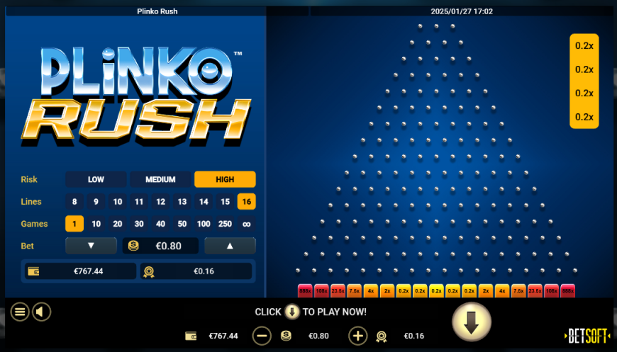 Plinko Rush Betsoft